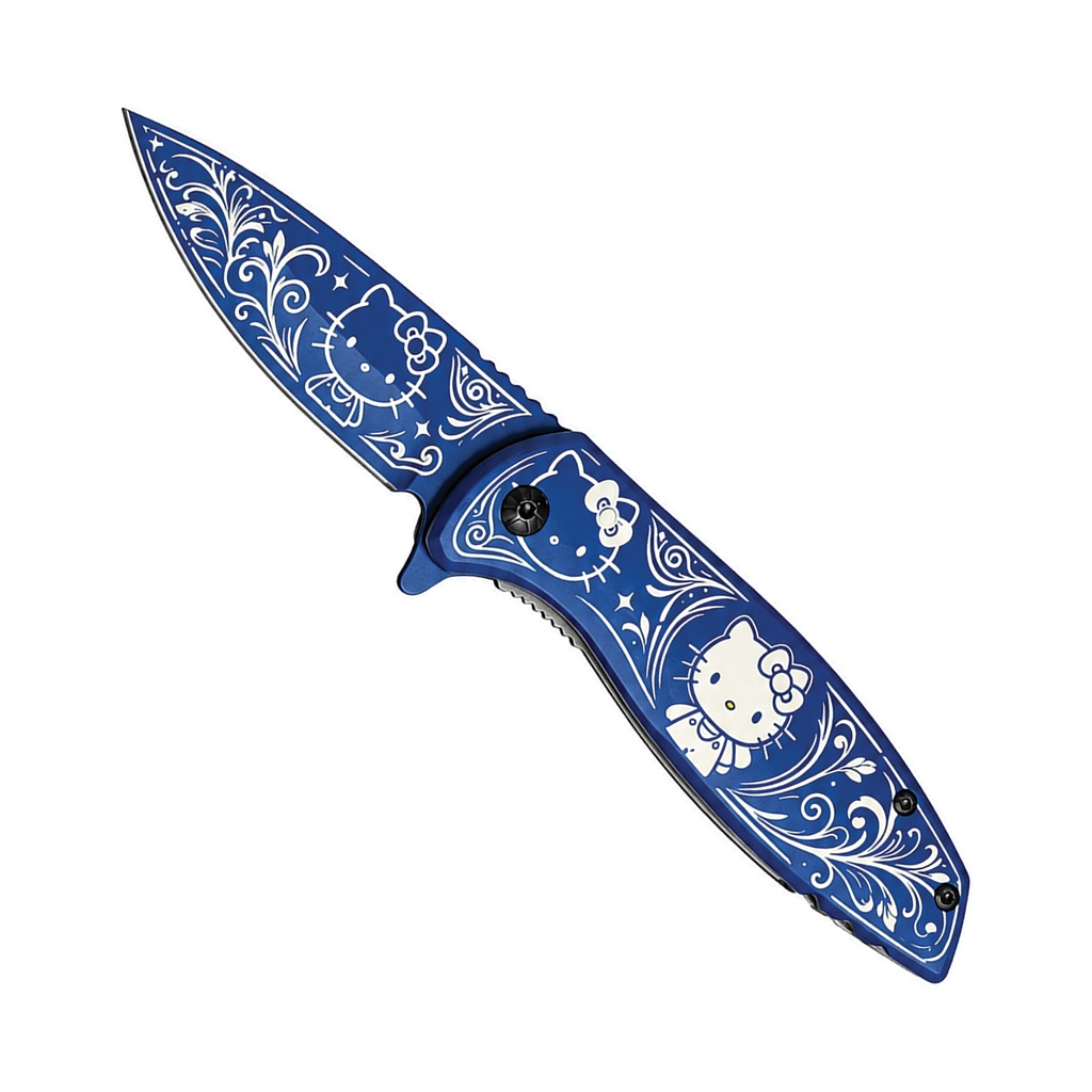 Kawaii Edge Hello Kitty Assisted Knife - Deep Blue | South Summit